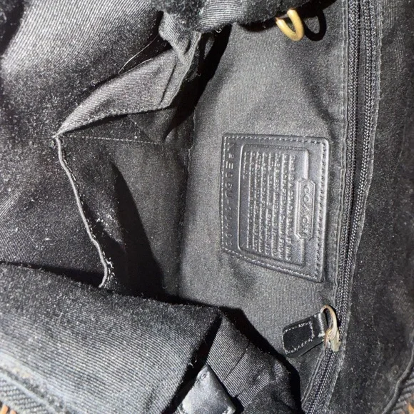 Coach Black Interior Bag with Gold Accents - Picture 6 of 11